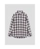 Saendeusaundeu (Unisex) Big Check Oversized Shirt Wine