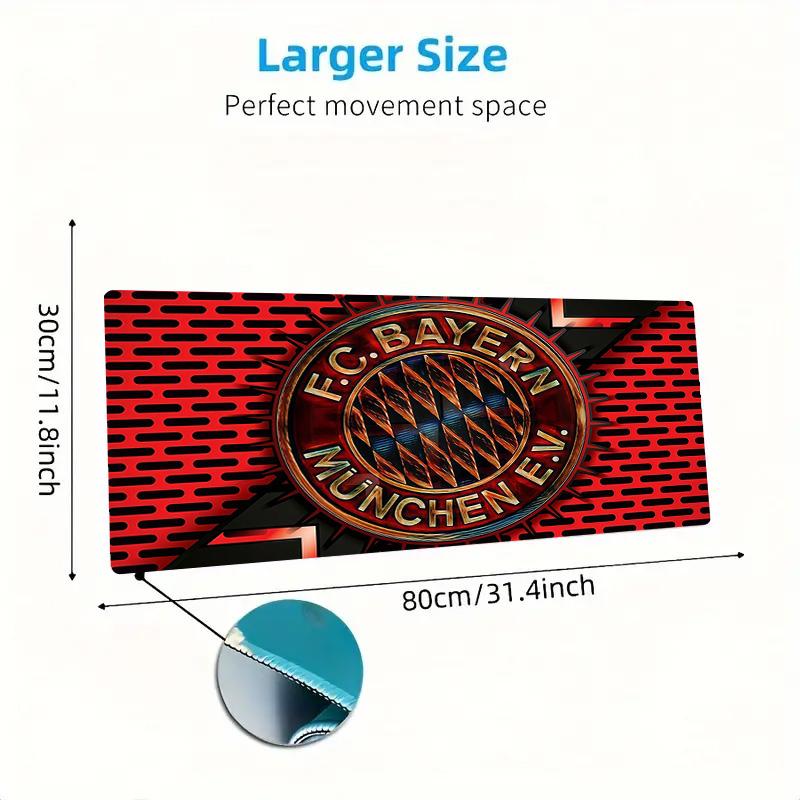 FC Bayern München2 Print Cushion Non-slip Laptop Tablet Big Mousepad XXL Mat Mini PC Playmat With Lock edge