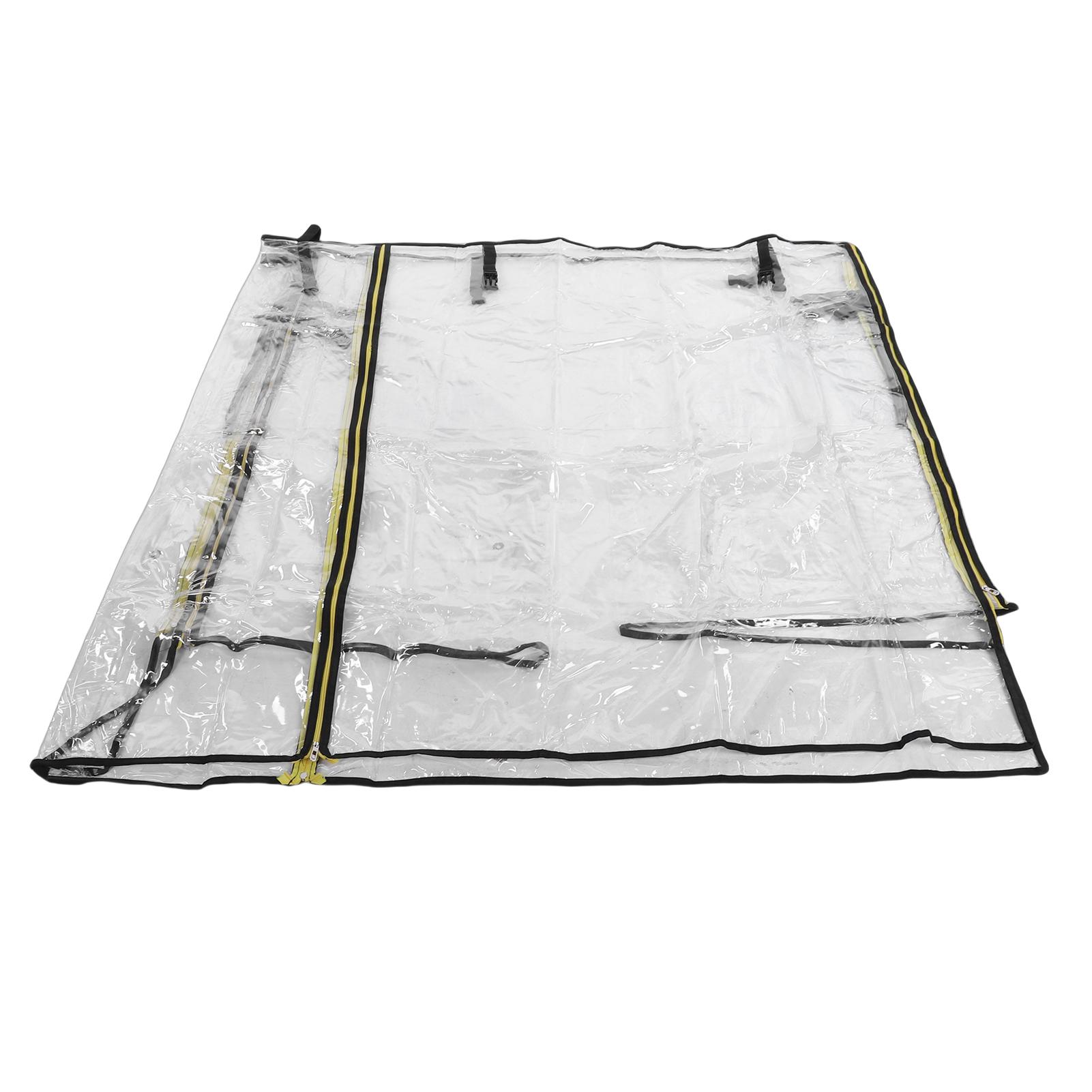 Funda para Carretilla Elevadora para Todo Clima con Tiras Reflectantes PVC Transparente Impermeable a la Lluvia, el Sol y el Polvo Recinto Protector