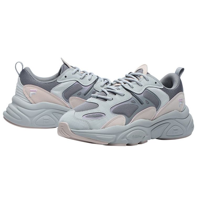 FILA Mars 2.0 Mesh Comfortable Versatile Shock Absorbing Non-Slip Wear-Resistant Low-Top Dad Shoes Women sneaker Gray F12W141116FAG