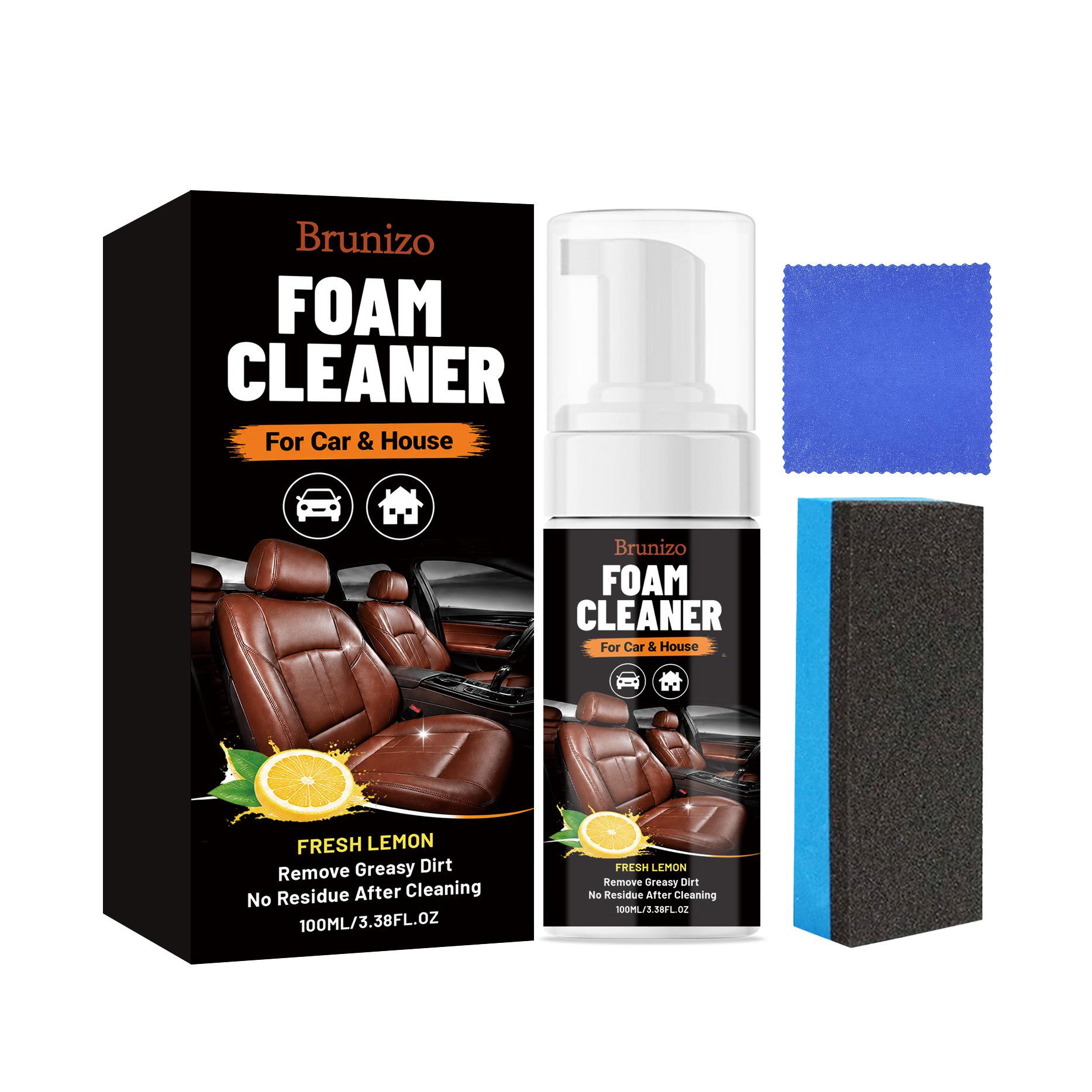 Brunizo Gentle Foaming Lemon Cleanser: Non-Damaging Surface Care for Car Materials