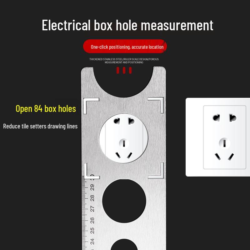 Adjustable Multifunction Tile Hole Locator and Ruler Tool