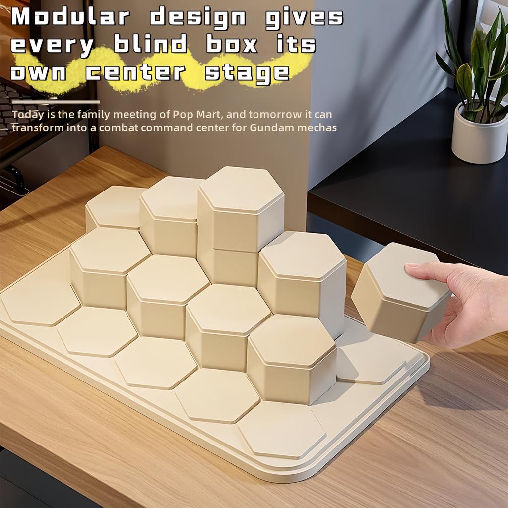 Blind Box Display Stand, Clear Acrylic Display Case, large Capacity Dustproof POP MART Doll Box Desktop Toy Thickened Figure Box