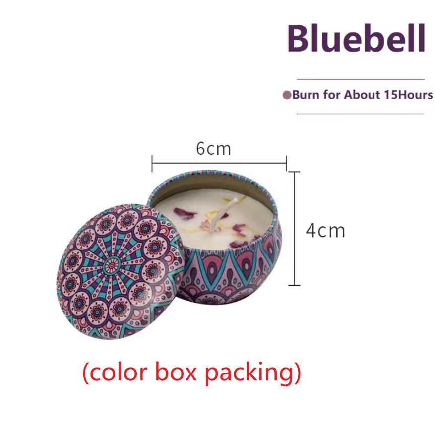 1PCS Vintage Can Candles Soy Wax Flower Fragrance Scented Candle Home Decoration Candle Jars for Wedding Ceremony Birthday Gift