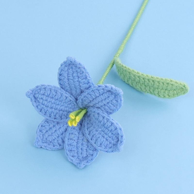 Häkel-Lilienstrauß, Gehäkelter Blumenstrauß Für Zuhause Hochzeitsdekoration DIY Geschenkstrauß Für Frau Mutter Vater Lehrer