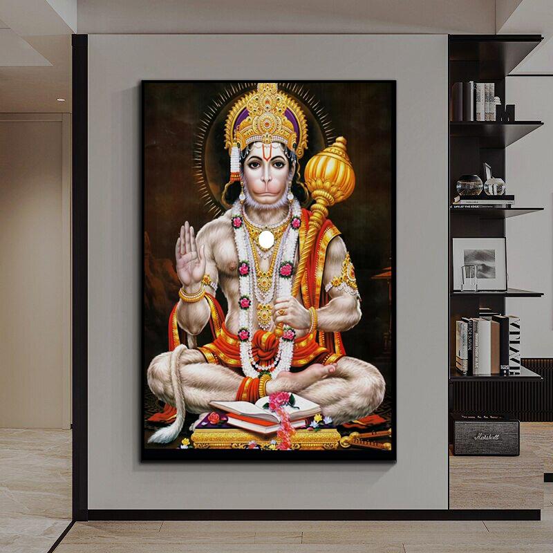 Hanuman God Balaji Bajrang Oil Painting On Canvas Posters and Print Scandinavian Wall Art HD Picture For Living Room Home Decor