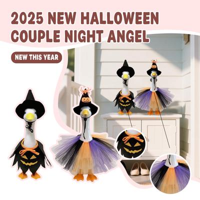 Halloween Outfit Clothes Set, Fall Clothing Dress Up Costume Accessories With Pumpkin Pattern Cape & Hat For 23 Inch Cement Geese Outdoor Porch Yard