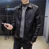 Autumn new men's leather jacket casual jacket PU leather locomotive trend slim handsome jacket men's clothing