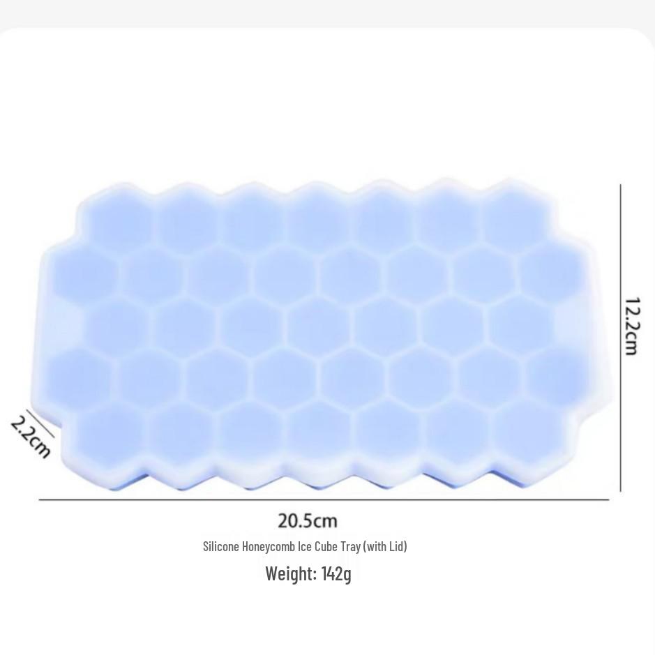Silikon 15-facks iskubslåda med lock - Luktresistent, Antibakteriell, Fack för fyrkantiga isstavar