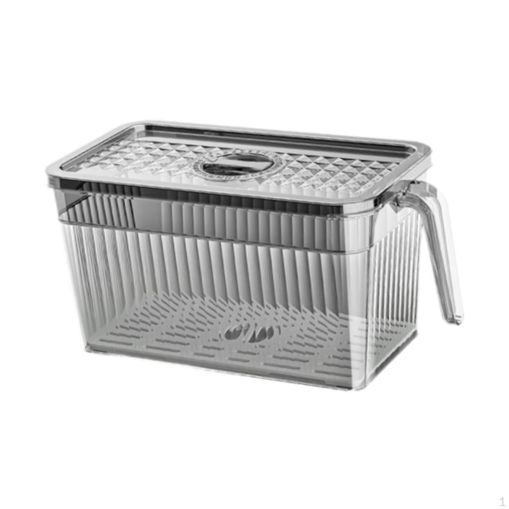 Food Organizer Container for Fridge with Drainage System