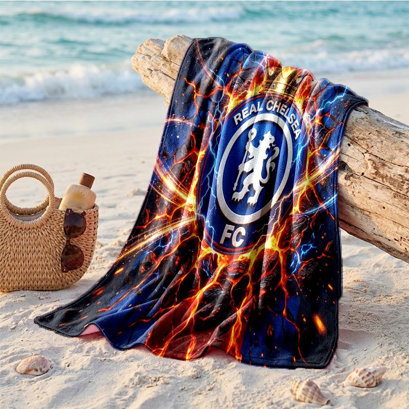 Asciugamano da Spiaggia in Microfibra con Stampa Chelsea FC Asciugatura Rapida Assorbente Grande Asciugamano per Spiaggia Nuoto Viaggio