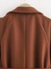 2024 Winter Women's European & American Style Double-Breasted Long Coat with Belt