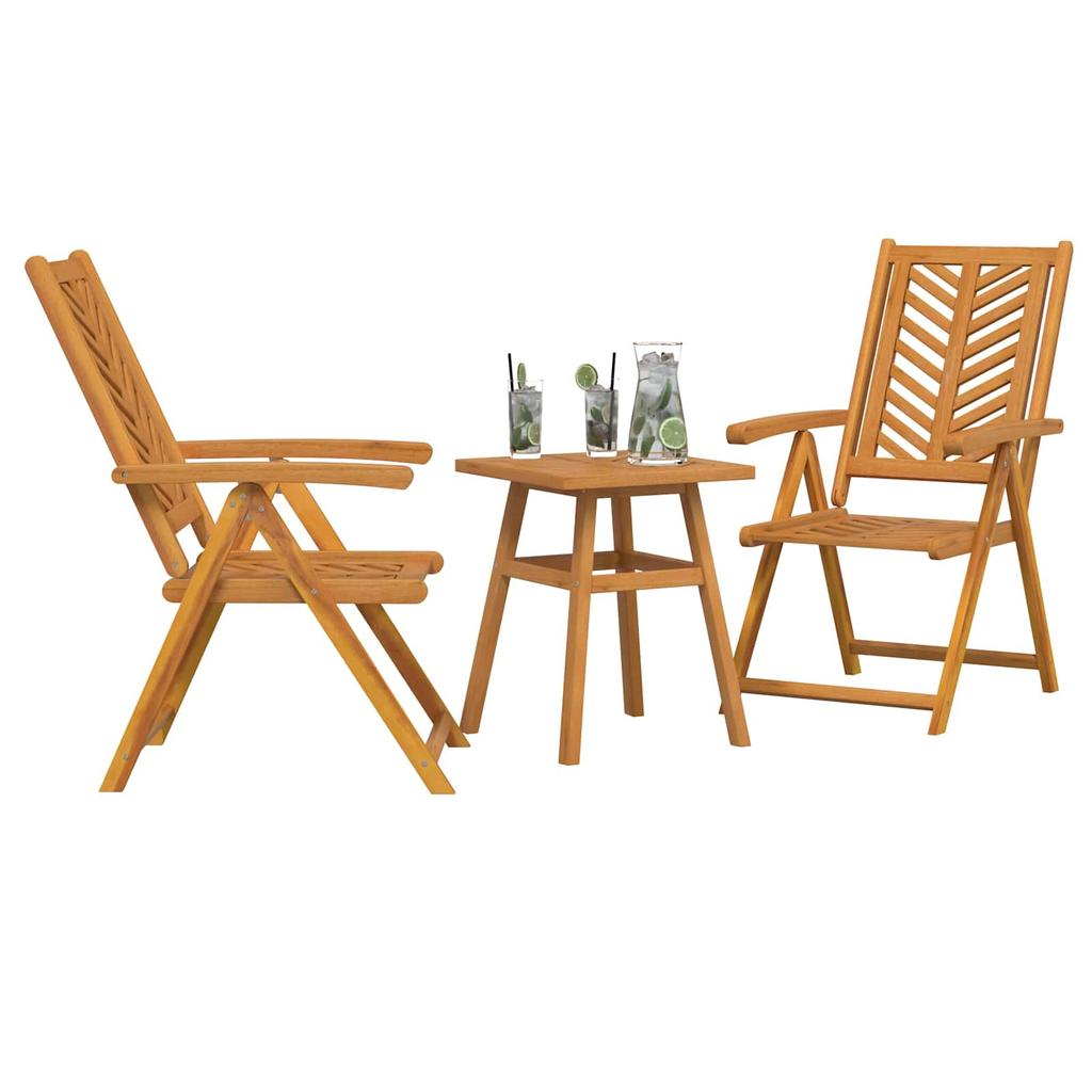 Garden Dining Set 3 pcs Brown Solid Acacia Wood