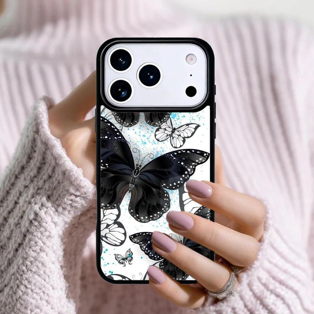 Blue Butterflies Phone Case For Apple iPhone 17 Air 16E 15 14 Plus 13 12 11 Pro Max Mini Funda Cover