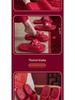 Festive Wine Red Bride Slippers: Luxurious, Comfy Summer Footwear