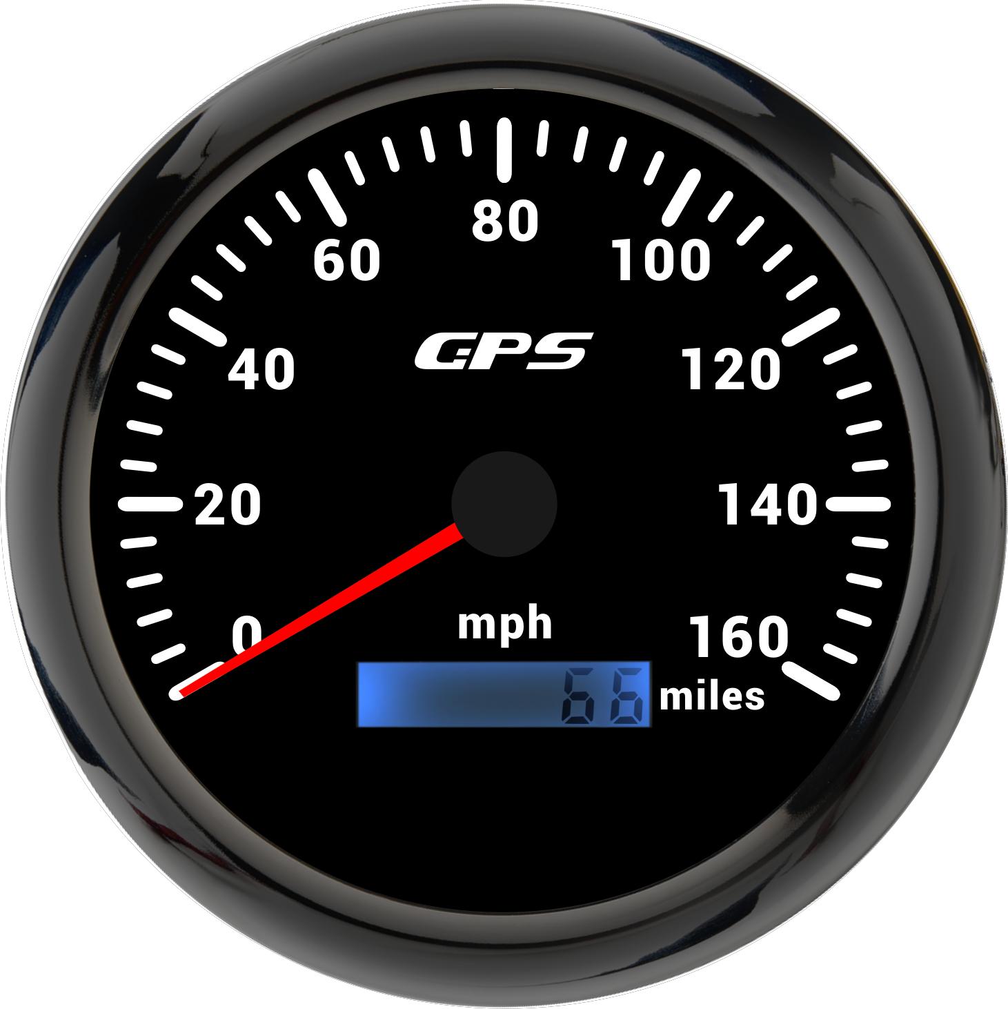 

HD Универсальный мотоциклетный GPS-спидометр с GPS-антенной, автоматический цифровой автомобильный датчик 80/120/160 миль в час, тахометр 12 В/24 В, водонепроницаемый