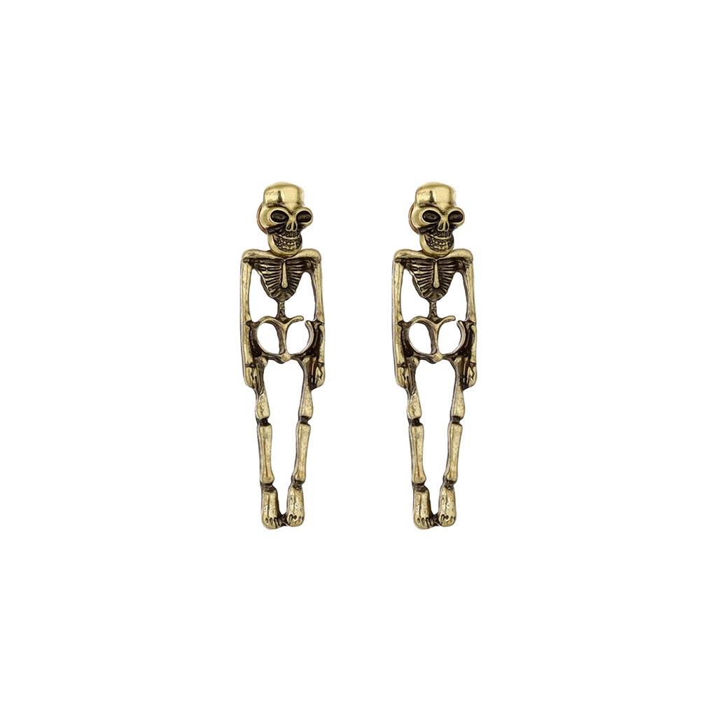 European and American Niche Style Halloween Spider Earrings Ins Personality Design Horror Elements Skull Stud Earrings