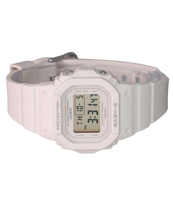Casio Montre pour femme Baby-G numérique beige rose avec bracelet en résine à quartz BGD-565U-4 100M