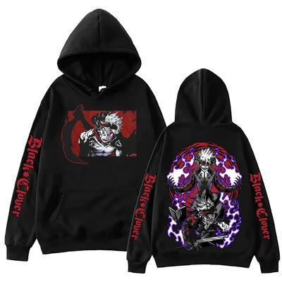 Anime Black Clover Hoodie, Harajuku Jumper, Men's and Women's Breathable Casual Hoodie