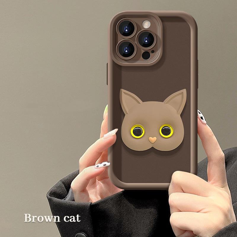 Applicable To Apple 15 Mobile Phone Case IPhone 14promax Cat Doll 12/13 Matte Soft
