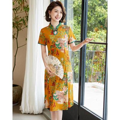 Pasite Elegant New Chinese Style Summer Qipao Dress