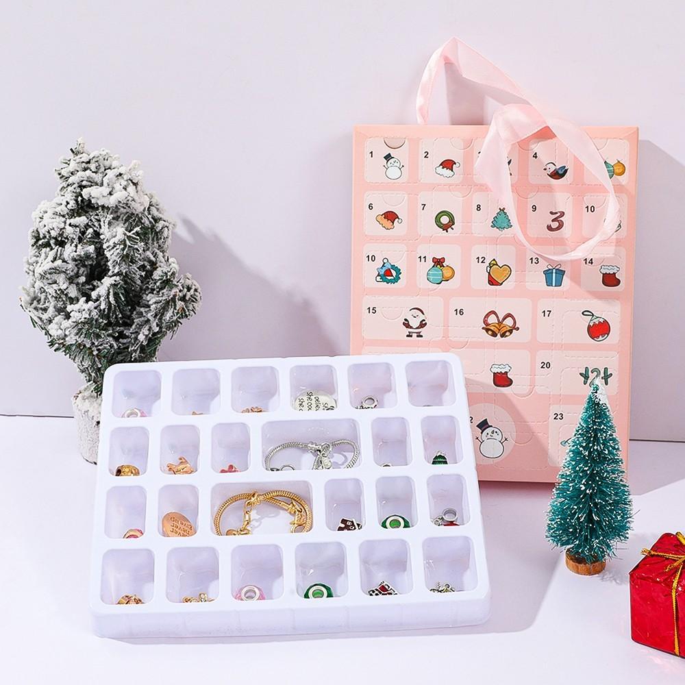 Christmas 24 Cell Cartoon Charm Bracelet Gift Box With Zinc Alloy Material For Women And Men