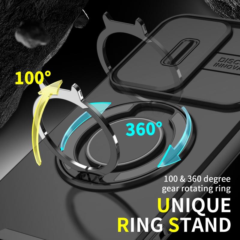 For Samsung Galaxy S25 S24 S23 S22 S21 Ultra Plus Magnetic Finger Ring Holder Military Protective Case