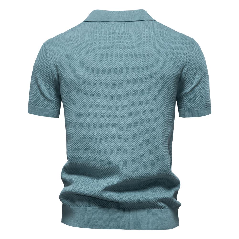 Men's Breathable Polo Shirt Short Sleeve Solid Color Casual Polo Shirts for Men Lightweight Stretch Polo