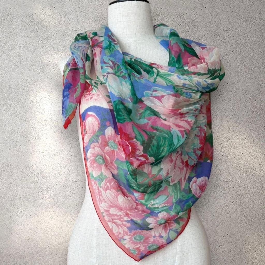 Used Kenzo stole shawl floral print large scarf