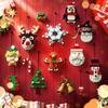 MOC Winter Countryside Christmas Decorate Building Block Set Christmas Cabin Coffee Cart Hot Drinks Christma series Kid Toy Gift
