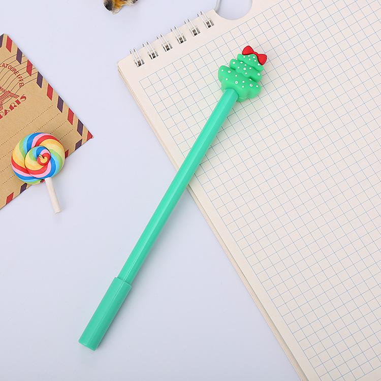 Christmas Cartoon Water-Based Pen - Creative Student Black Sign Pen