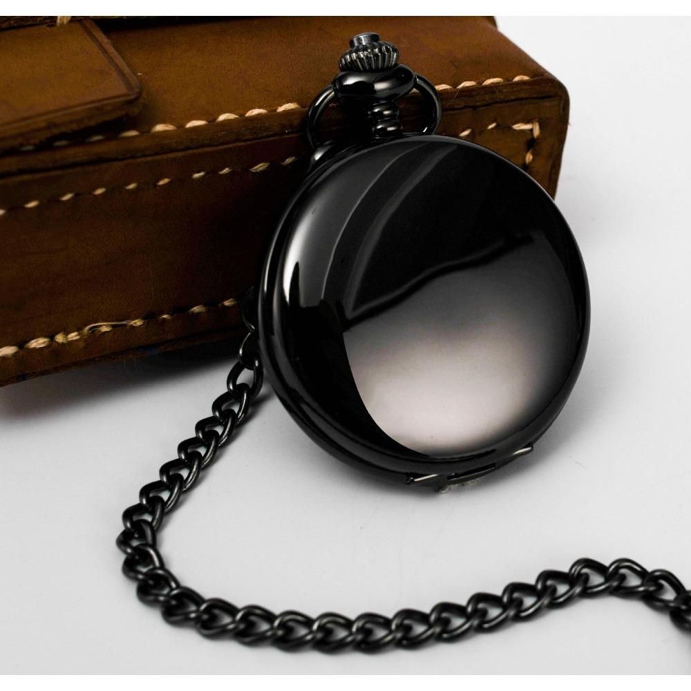 Pocket Watch Smooth Laser Logo Lettering Retro Flip Two-sided Light Quartz Pocket Watch Boshiya Casual Pocket Watch