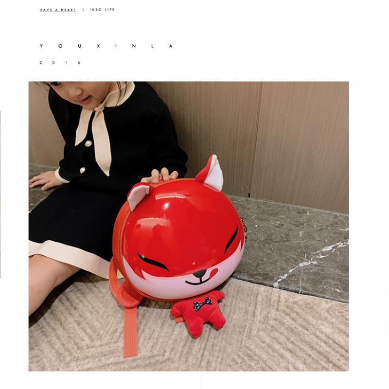 Cute Cartoon Pig Children's Backpack Stylish PVC Eggshell Kindergarten Schoolbags for Boys and Girls Preschool Student Book Bag