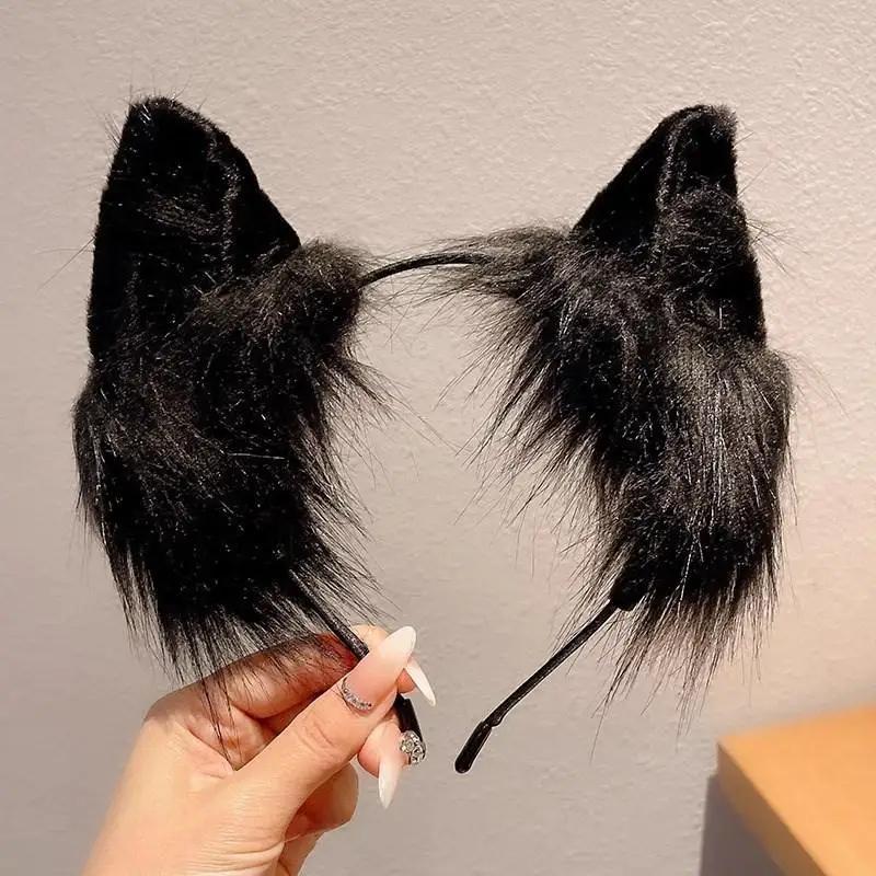 Kawaii Cat Ear Headband Cute Plush Hairband Holiday Dress Up Christmas Animal Ear Hoop Children's Hair Accessories Cosplay Gifts