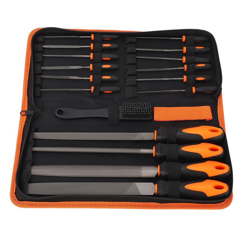 18Pcs Files Set Tool T12 Steel Metal Professional Flat Triangular Half Round Large Needle Hand File