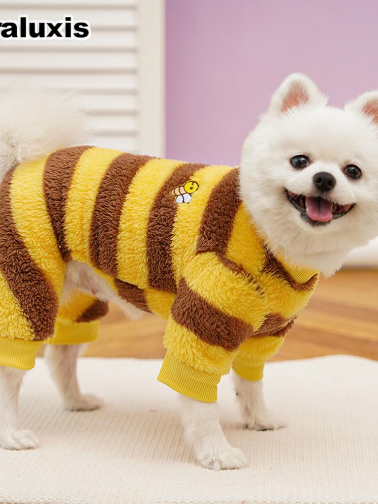 Pet Clothes for Dogs and Cats - Autumn Winter Transformation Outfit Teddy Bear Poodle French Bulldog Fleece Medium Dog