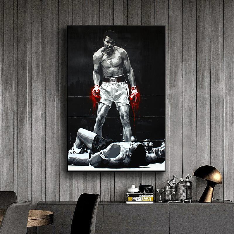 Boxer Wall Art Poster Motivational Quote Home Decor Pictures Prints Canvas Painting Living Room Decor