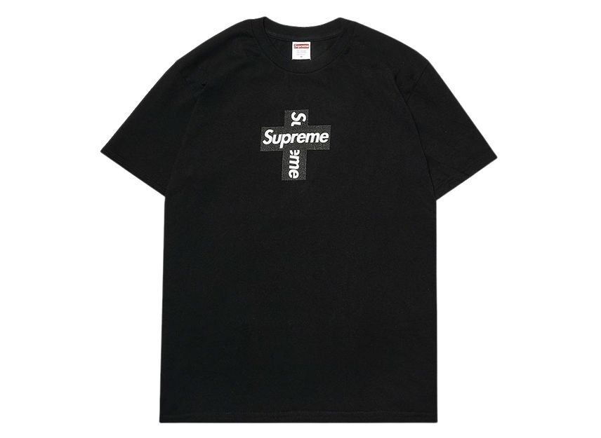 Supreme Cross Box Logo T-krekls Melns