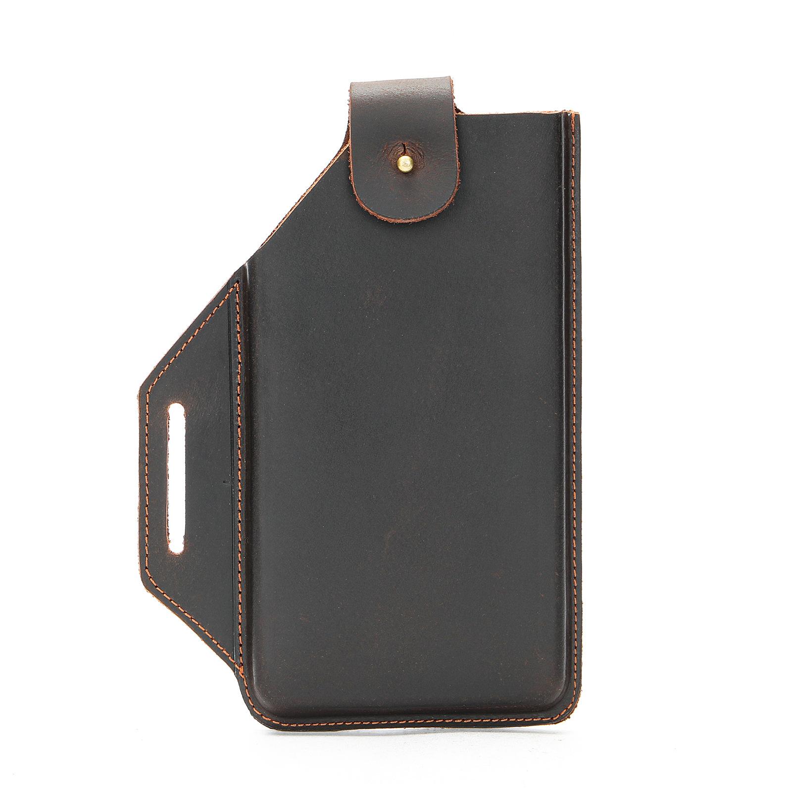 

Crazy Horse кожаная винтажная мужская сумка для мобильного телефона, поясная мужская сумка из коровьей кожи кофейный