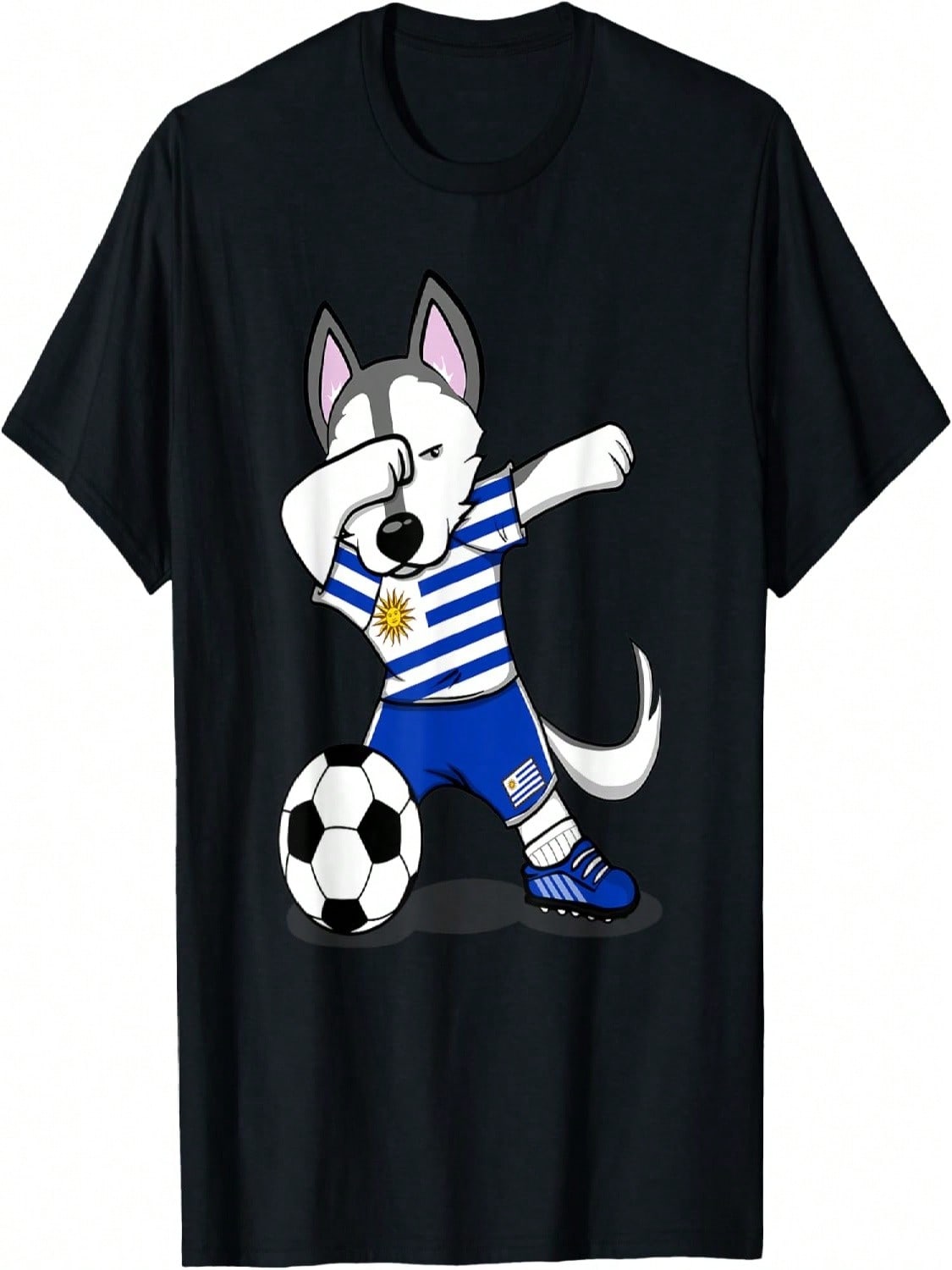 Dabbing Husky Uruguay Soccer Fans Jersey Uruguayan Football unisex Wounisex Kids T-Shirt S разноцветный