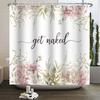 Floral Shower Curtain for Bathroom Vintage Flower Butterfly Waterproof Fabric Boho Bathtub Bathroom Curtain With Hooks 180x240