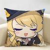 Navia Cute Genshin Impact Cushion Cover Natural Linen Organic Fabric DoubleSided Printing Room Sofa Decor Pillow Case