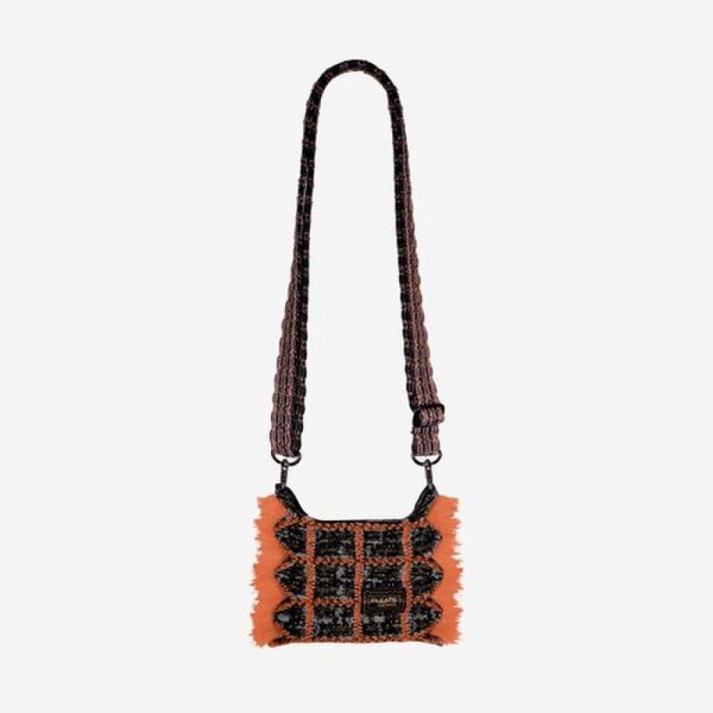 

Pleatsmama Mini Shakosh Bag Orange Tweed Single option