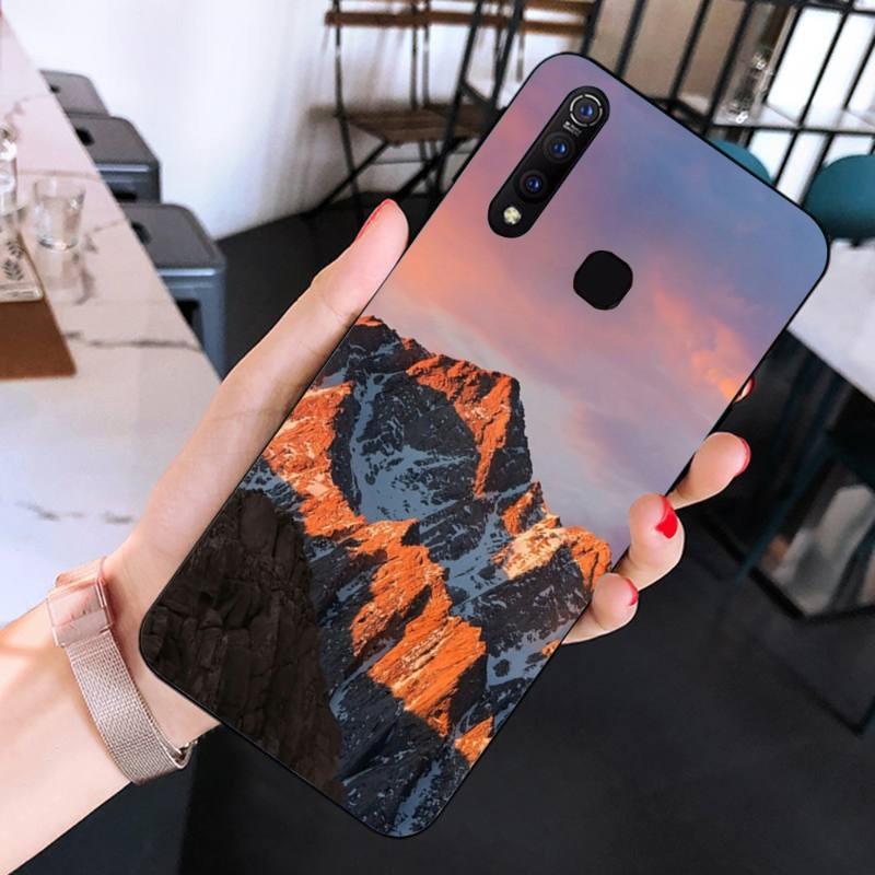 Beautiful Cold Mountain Phone Case For Huawei Mate 40 30 20 10 Pro Lite Nova 9 8 5T Y7p Y7 Soft Black Phone Cover