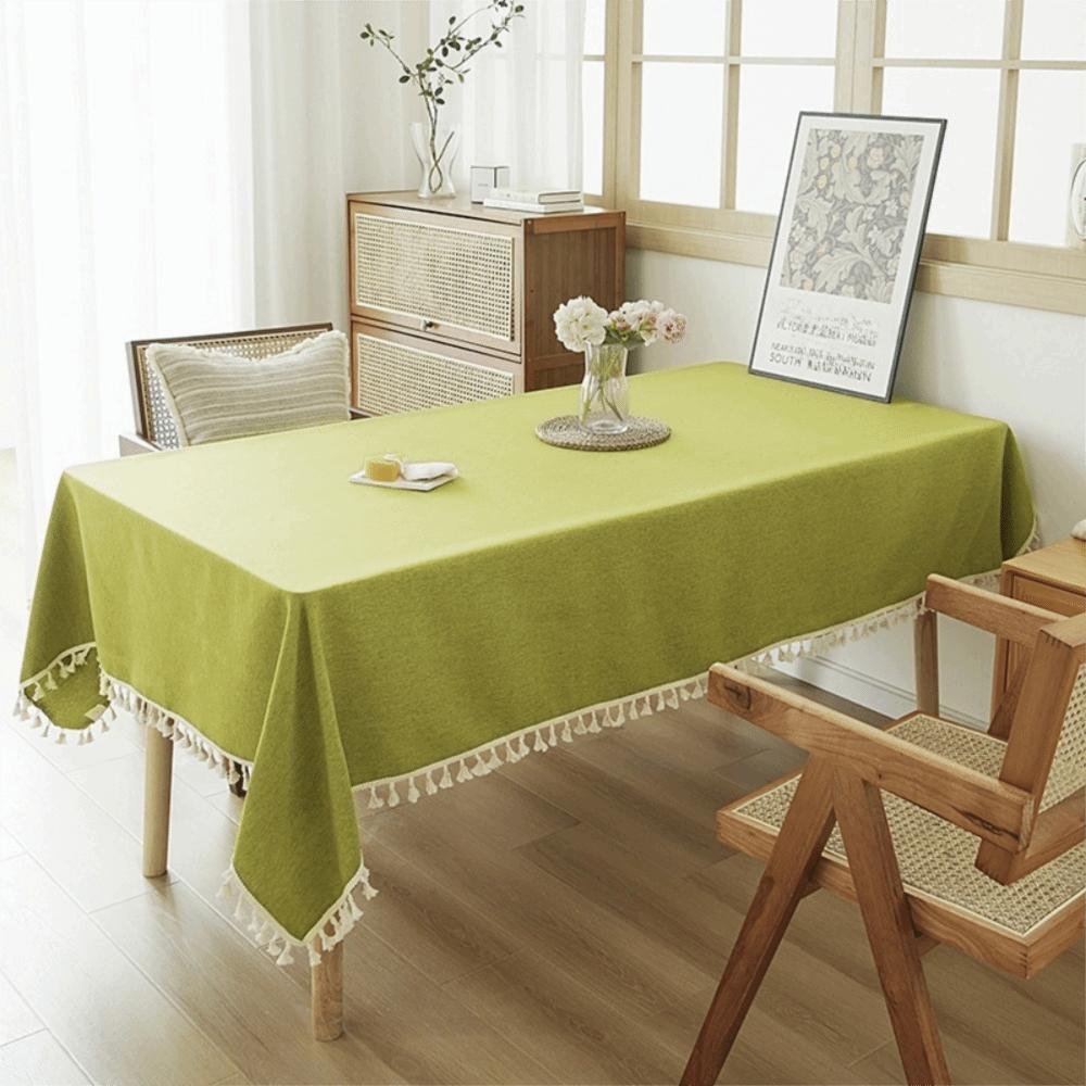 Rectangular Rural Style Textured Tablecloth Oil-proof Table Decoration Table Cover  Dining Table