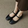 Shoes retro square head low heel single shoes women's new women's shoes Mary Jane shoes