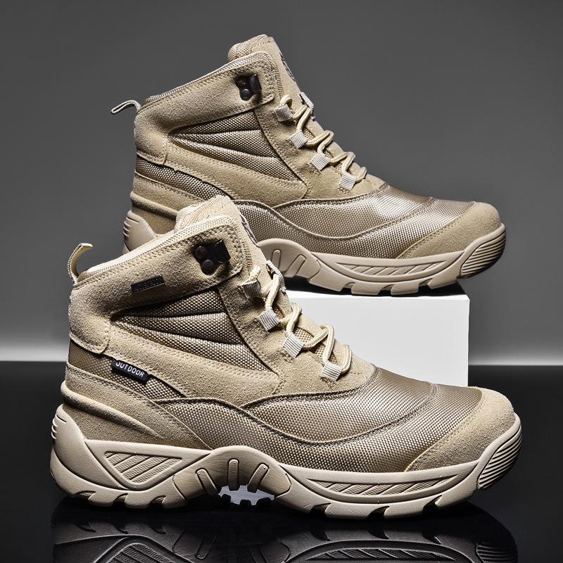 Módní bojové kotníkové boty pro muže Outdoorové lehké ležérní kožené boty 2024 Luxusní pánské boty Pánské nepromokavé sněhule Vysoké tenisky