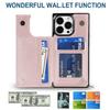 Crossbody Wallet Case for iPhone 14 13 12 11 Pro Max 13 Mini SE 2025 X XS Max XR with Card Slot Holder, Magnetic Flip Folio Case