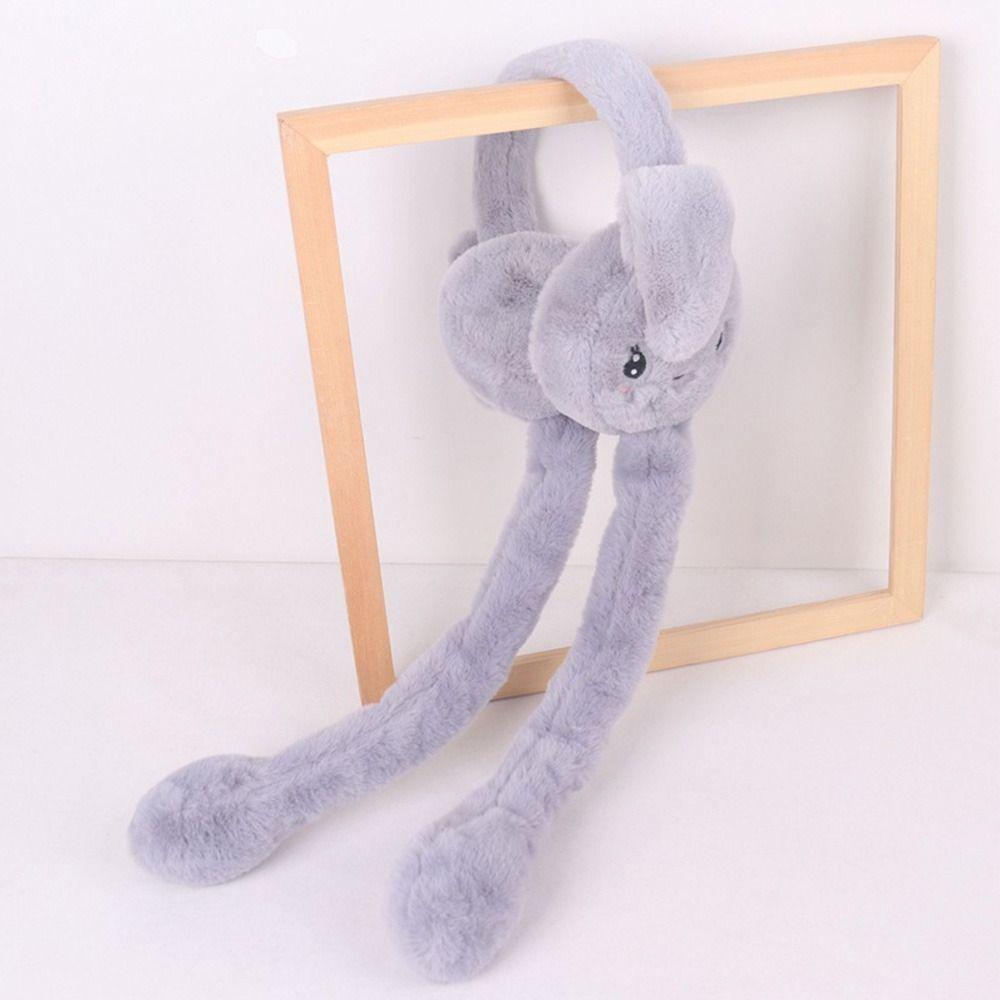 Caps Moving Rabbit Earmuffs Ears Protection Ear Warmers Winter Plush Ear Muffs