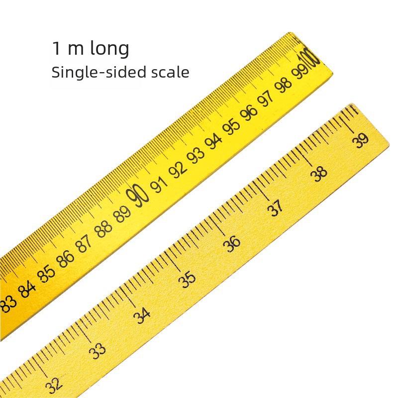 50cm/1m Wooden Meter Stick Ruler, Sewing Measuring Tool, 100cm Dual-Sided Inch/Centimeter Ruler